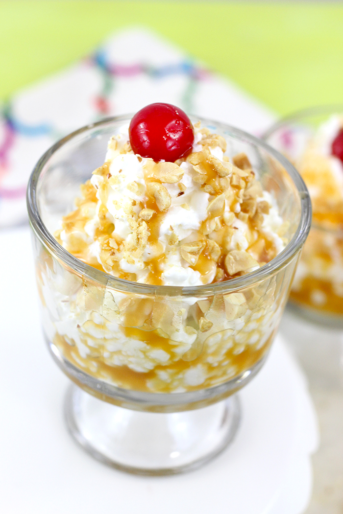 Caramel Nut Cottage Cheese Dessert that will make you rethink this popular protein packed food. Amazingly creamy and satisfying must-try dessert.